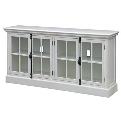 Coventry White Oak Finish 4 Door Media Console - Crestview Collection CVFZR2208