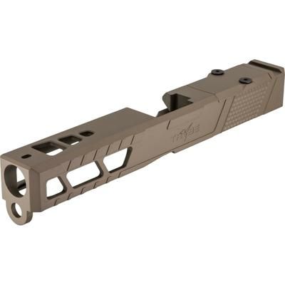 TRYBE Defense Pistol Slide Glock 17 Gen 3 RMR Cut Version 2 FDE Cerakote SLDG17G3RMRV2-FDE