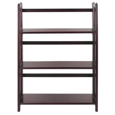 3-Shelf Folding Stackable Bookcase 27.5" Wide-Espresso by Casual Home in Espresso