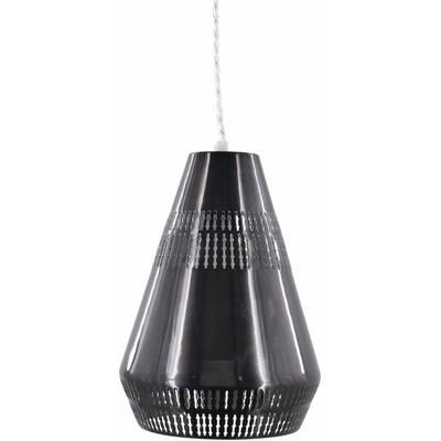 Luimneach 9"L x 9"W x 13"H Rustic Ceiling lamp Black/Translucent Pendant - Boutique Rugs