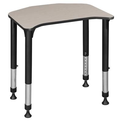 "Ferris 26" x 24" Height Adjustable Student Desk- Maple - Regency FSD2624PL"