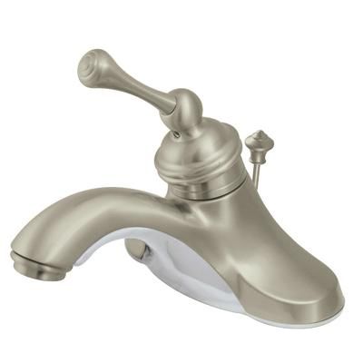 Kingston Brass KB3548BL 4 in. Centerset Bathroom Faucet, Brushed Nickel - Kingston Brass KB3548BL