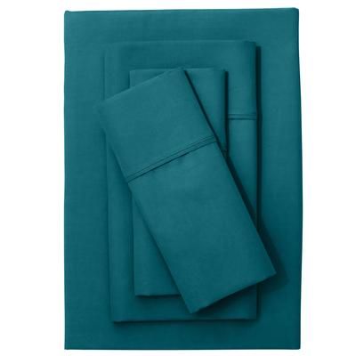 500 Thread Count 4-Piece Sheet Set by BrylaneHome in Peacock (Size QUEEN)
