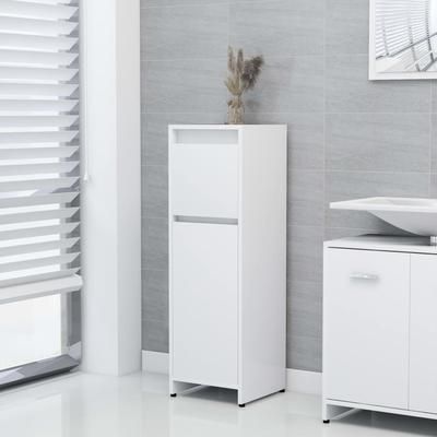 vidaXL Armadio da Bagno Bianco 30x30x95 cm in Legno Multistrato