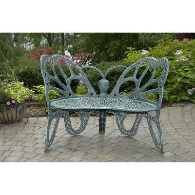 Butterfly Bench White by Flowerhouse in White