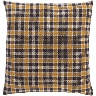 Llanfachreth 18" Square Cottage Black/Beige Throw Pillow - Boutique Rugs