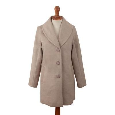 Cusco Sophisticate,'Light Taupe Baby Alpaca Blend Coat'