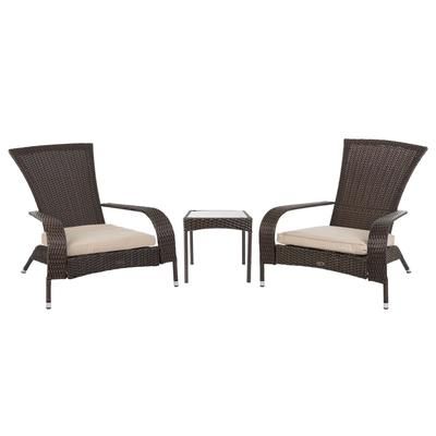 Coconino Wicker Conversation Set by Fire Sense in Mocha
