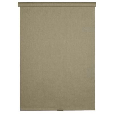 Wide Width Linen Look Thermal Fabric Cordless Roller Shade by Whole Space Industries in Brown (Size 36" W 66" L)