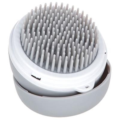 'Bravel' Gray 3-in-1 Travel Pocketed Dual Grooming Brush and Pet Comb, 3.19 IN