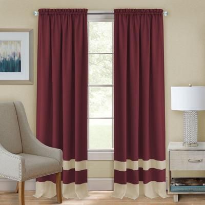 Wide Width Darcy Rod-Pocket Window Curtain Panel by Achim Home Décor in Marsala Tan (Size 52" W 84" L)