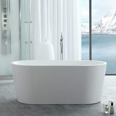 Randolph Morris Chloe 67 Inch Acrylic Double Ended Freestanding Tub - No Faucet Drillings RMJ11-PN