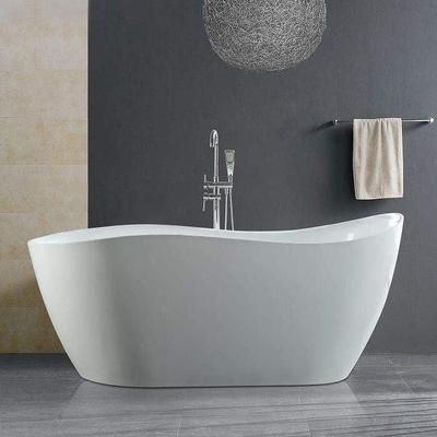 Randolph Morris Morgan 67 Inch Acrylic Contemporary Wave Double Ended Tub - No Faucet Drillings RMJ15-PN
