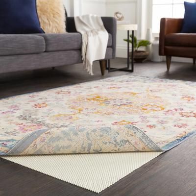 Luxury Grip 3' x 5' Silver/Ink/Dark Gray/Multi Brown/Eggplant/Silver Gray/Medium Gray/Dark Brown/Dark Purple Rug Pad - Hauteloom