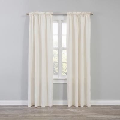 Wide Width BH Studio Microfiber Rod-Pocket Panel by BH Studio in Ivory (Size 50" W 63" L)