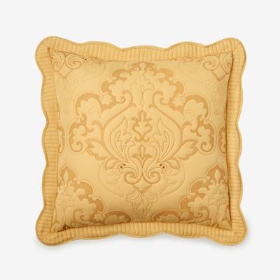 Amelia Euro Sham by BrylaneHome in Honey Gold (Size EURO)