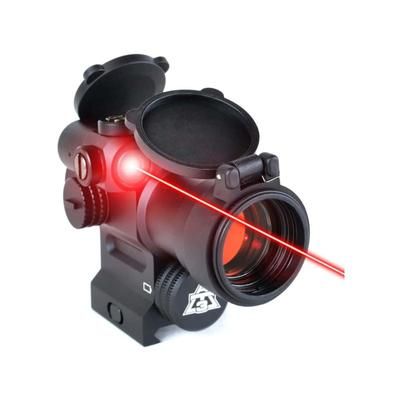AT3 Tactical LEOS Red Dot Sight with Integrated Laser Sight & Riser Red Laser AT3-LEOS