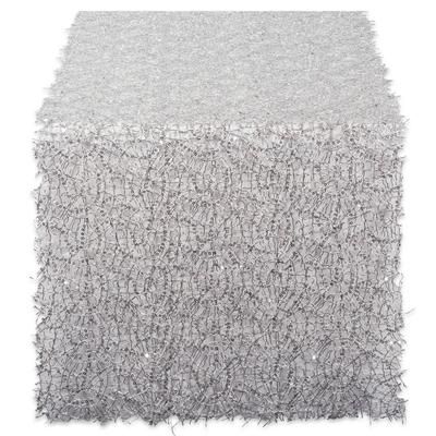 Silver Sequin Mesh Table Runner Roll by DII in Silver