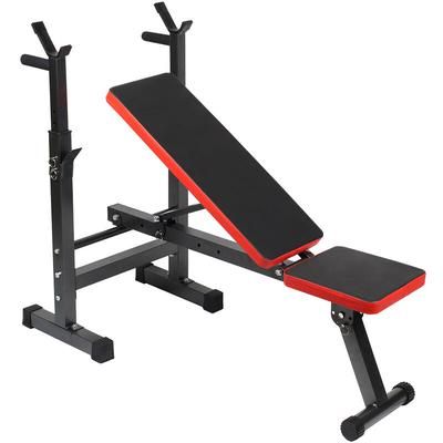 Panca per pesi pieghevole per max 230kg Panca fitness 2in1 inclinata e piana Porta bilanciere