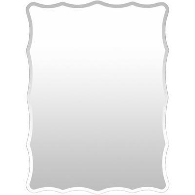 Daveluyville 30"H x 22"W Modern Wall Mirror Silverton/Dark Gray/Medium Gray/Gray/Neutral/Ivory/Off White/Light Silver/Light Gray/Pale Slate Mirror - Boutique Rugs