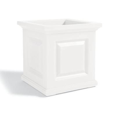 Nantucket Easy-Care Square Planter - White, 20" - Grandin Road