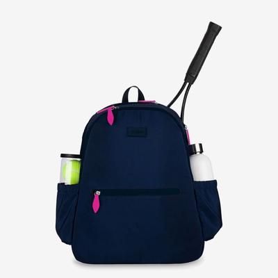 Ame & Lulu Courtside Tennis Backpack 2.0 Tennis Bags Navy/Pink