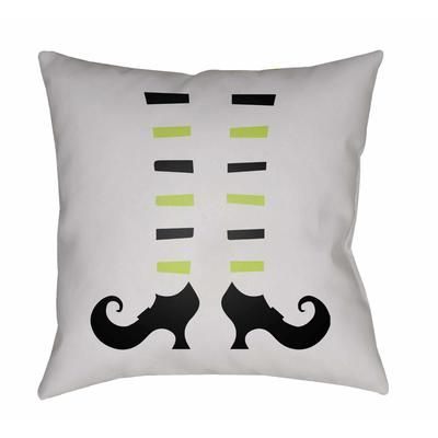 Binuangan 20" Square Modern Halloween pillow Arctic Stone/Onyx Black/Light Olive/Nickel/Dark Gray/Pale Slate/Light Silver/Off White/Metallic Silver/Jet Black Outdoor Throw Pillow - Boutique Rugs