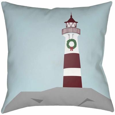Jaclupan 18" Square Coastal Pillow plush Thatch Light Blue/Garnet/Neutral/Dark Gray/Smoke/Silver/Pewter/Off White/Light Gray/Silver Gray/Medium Gray Outdoor Throw Pillow - Boutique Rugs