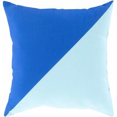Plainedge 26" Square Coastal Pillow plush solid Blue/Light Blue Outdoor Throw Pillow - Boutique Rugs