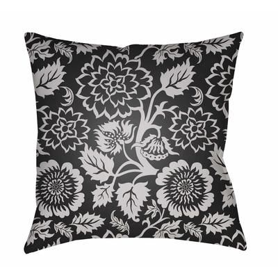 Havza 18" Square Modern Pillow plush Black/Light Gray Outdoor Throw Pillow - Boutique Rugs
