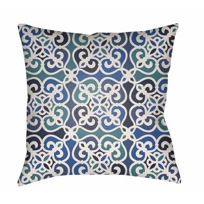 Cricket 18" Square Traditional Pillow plush Teal/Navy/Ivory/Bright Blue/Denim/Light Silver/Marine Blue/White Outdoor Lumbar Pillow - Boutique Rugs