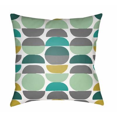 Despard 18" Square Modern Pillow plush Gray/Light Green/Medium Green/Mustard/White Outdoor Throw Pillow - Boutique Rugs