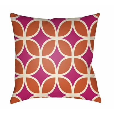 Kapatan 22" Square Modern Pillow plush Cream/Fuchsia/Orange Outdoor Throw Pillow - Boutique Rugs