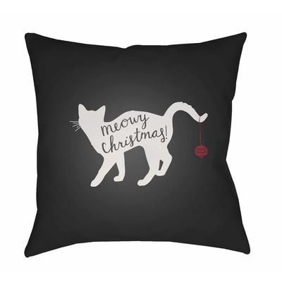 Malajog 18" Square Modern Pillow plush Black White/White Tonal/Charcoal/Neutral/Smoke/Black/Light Silver/Onyx Outdoor Throw Pillow - Boutique Rugs