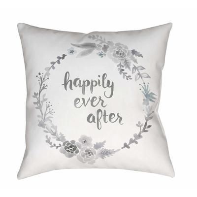Muldersdriseloop 18" Square Cottage Pillow plush solid Off White/Neutral/Light Gray/Nickel/Cloud Gray/Light Silver/Pale Slate Outdoor Throw Pillow - Boutique Rugs