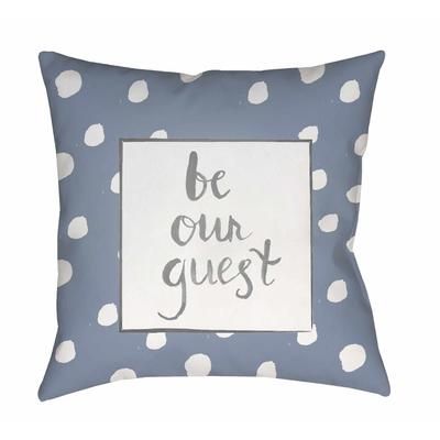 Cavaliers 18" Square Modern Pillow plush solid Seashell/Slate/Medium Gray/Silver Blue/Dusty Sage/Off White/Gray/Pewter/Medium Gray Outdoor Throw Pillow - Boutique Rugs