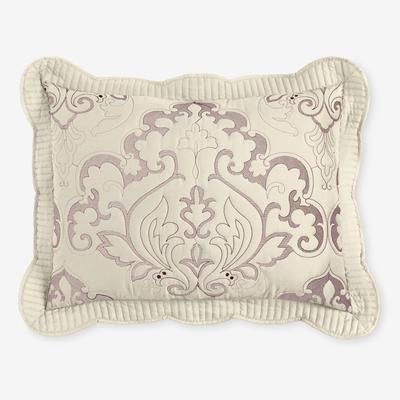 Amelia Sham by BrylaneHome in Ivory Lavender (Size STAND) Pillow