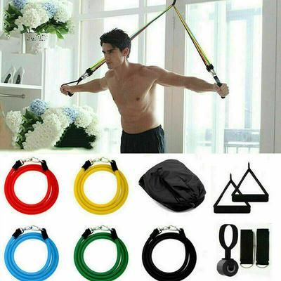 Topolenashop - Set bande elastiche fasce di resistenza fitness allenamento maniglie palestra