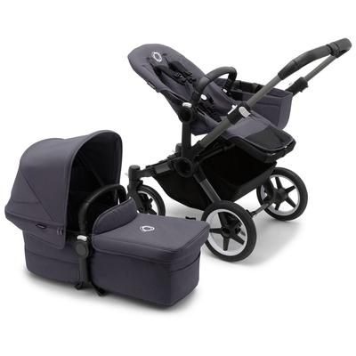 Bugaboo Donkey 5 Mono Complete Single-to-Double Stroller - Graphite / Stormy Blue / Stormy Blue