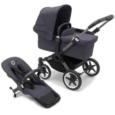 Bugaboo Donkey 5 Mono Complete Single-to-Double Stroller - Graphite / Stormy Blue / Stormy Blue