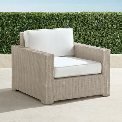 Palermo Lounge Chair in Dove Wicker - Standard, Sailcloth Salt - Frontgate