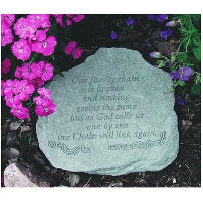 Our Family Chain Garden Memorial Accent Stone by Kay Berry in Grey
