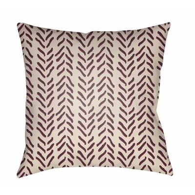 Elah 22" Square Modern Pillow plush Burgundy/Cream/Dark Red Outdoor Throw Pillow - Boutique Rugs