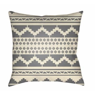 Nivo 18" Square Pillow Moroccan Plush Cream/Gray Outdoor Throw Pillow - Boutique Rugs