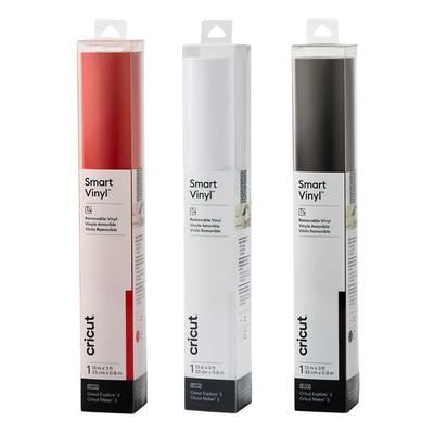 Cricut Smart Vinyl Sampler | Removable | 3 ft | Red White Black