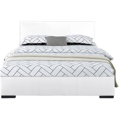 Abbey Platform Bed, Beige, Queen by Camden Isle in White (Size QUEEN)