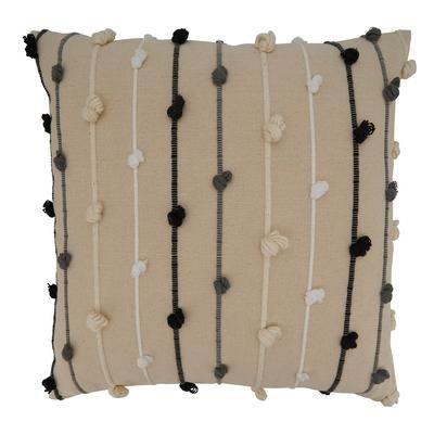 Knotted Throw Pillow With Down Filling - Saro Lifestyle 622.BW22SD