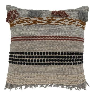 Fringe Woven Pillow Cover - Saro Lifestyle 5724.M20SC