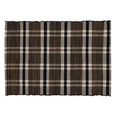 Plaid Woven Water Hyacinth Placemats (Set of 4) - Saro Lifestyle 805.N1420B