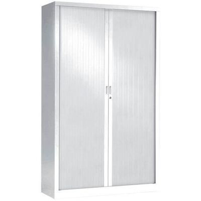 Armoire Haute À Rideaux 120 X 198 Cm 9010 Blanc - Vinco